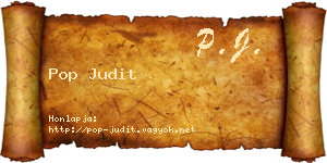 Pop Judit névjegykártya